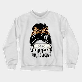 Halloween Leopard Mom Costume Happy Halloween 2021 Halloween Scary And Horror Funny Halloween Day Crewneck Sweatshirt